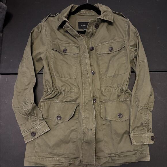 Banana Republic Women's Medium Green Twill Utility Jacket - Picture 4 of 8